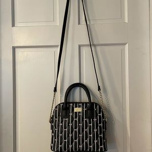 Betsey Johnson Black Quilted Leather Shoulder Bag